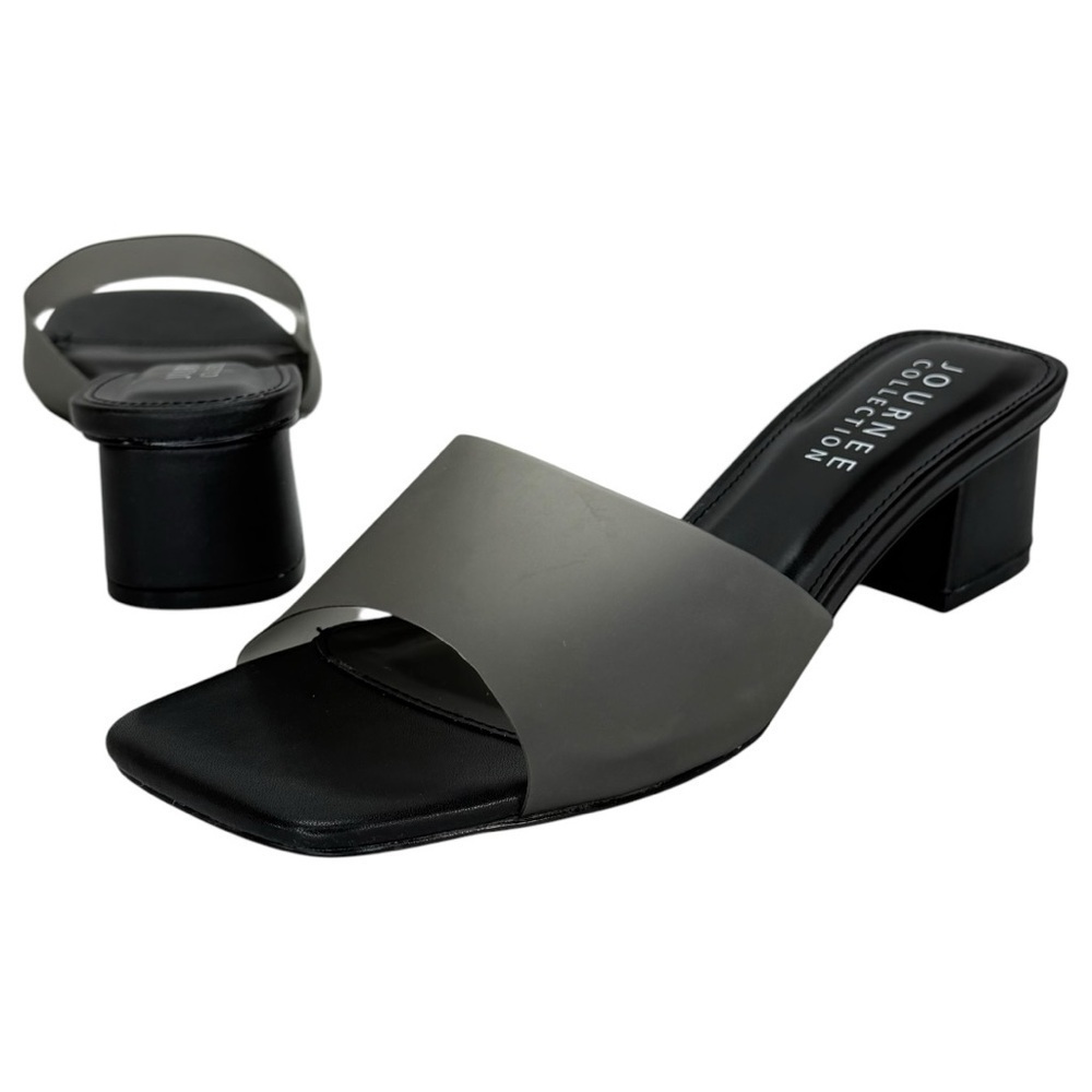 Journee Collection Jaydin Smoke Vinyl Womens Heels Size 9M - Picture 8 of 10
